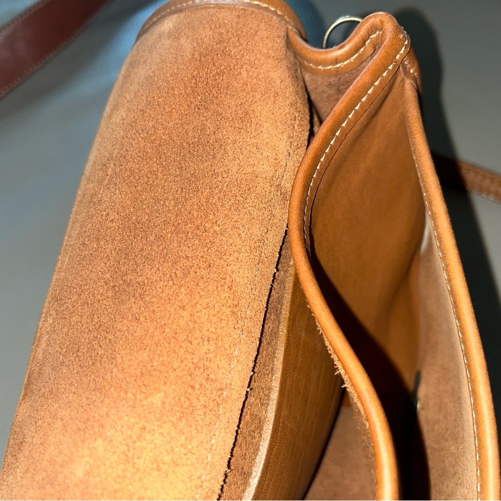 2 Leather Purses/ JG Hook & Unbranded Crossbody caramel/ brown flap over Vintage - Picture 13 of 16